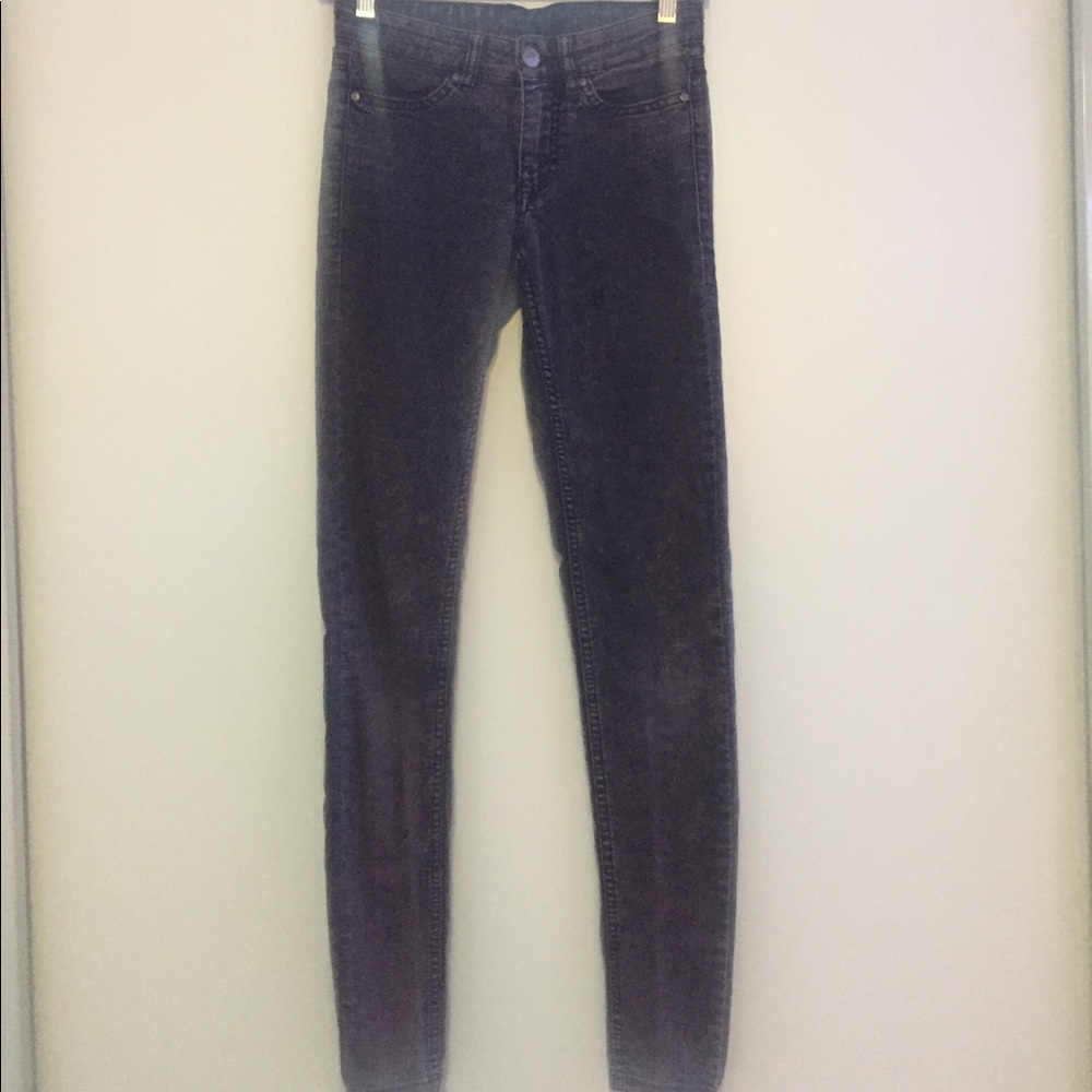 Purple Faded Style Denim Skinny Jeans